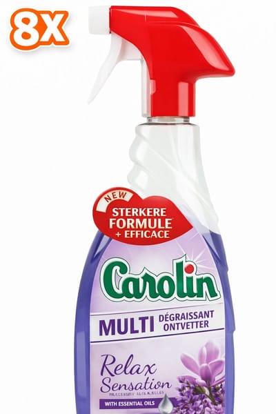 8 x Carolin Multi Ontvetter Relax Sensation 650 ml – krachtige keukenreiniger