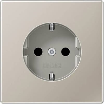 Jung ES1520 Wandcontactdoos met randaarde Inzetstuk 1-voudig RVS 1 stuk(s)