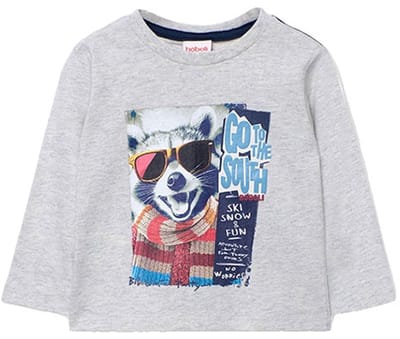Boboli Knit T-shirt Met Lange Mouwen Grijs 6 Years Jongens,Meisjes