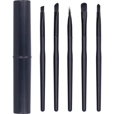 Ensemble de brosses de nettoyage pour montres Nettoyage de mouvement de montre-bracelet Nettoyage de petites pièces Ensemble de brosses douces black