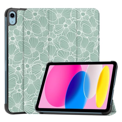 imoshion Tablet Hoes - Geschikt voor Apple iPad 11 2025 A16 / iPad 10e generatie (2022) 10.9 inch - Design Trifold Bookcase - Groen