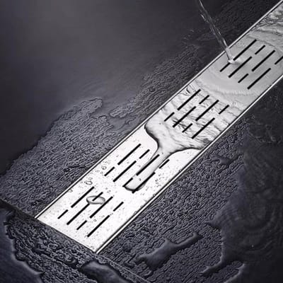Afvoergoot U-type - Mini drainageset - Water snel afvoeren - Roestvrij staal 304 - 35 x 3 cm - Zilverkleurig