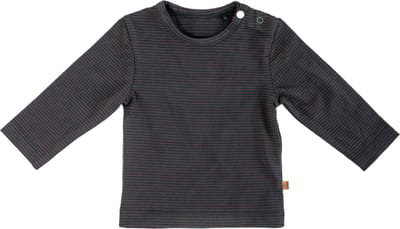 MXM Baby Longsleeve- Bruin- Katoen- T-shirt lange mouw- Groen- Gestreept- Maat 50