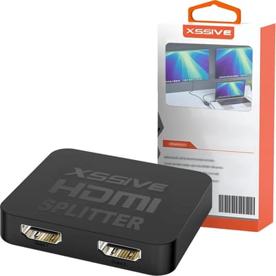 Xssive HDMI Splitter 1 in 2 uit 4K 30 Hz Zwart