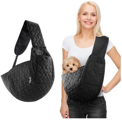 Hondentas - Buikdrager Hond - Draagdoek hond - Draagzak Hond - Verstelbare Draagtas -Voor Kleine Hond en Kat -zwart