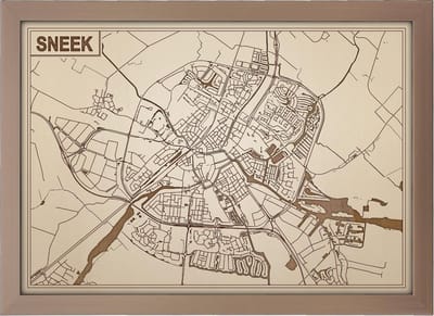 Decoratief Beeld - Houten Van Sneek - Hout - Bekroned - Bruin - 21 X 30 Cm