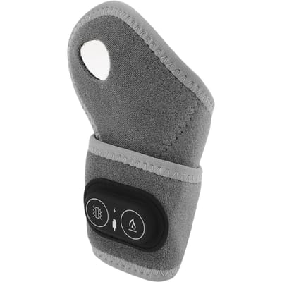 Verwarmde polsbrace voor tendinitis carpaal tunnel syndroom verlichting vermindert pijn 3 warmtestanden 3 massage gray