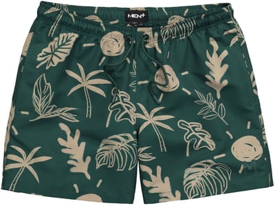 Men Plus - Heren - Zwemshorts buikvriendelijk all-over print 3 zakken - Donkerpetrol - Maat 3XL