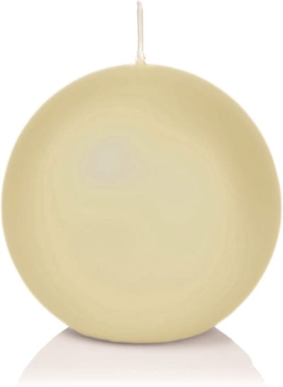 Trend Candles Bolkaars glad - cremewit - 7 cm - 16 branduren - ronde kaarsen