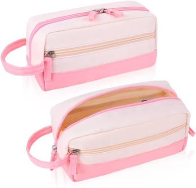 Etui Pennenhouder - Opbergtas Etui - Bureau Organisatie - Grote Capaciteit - 21.5x8.5x10.5 cm - roze