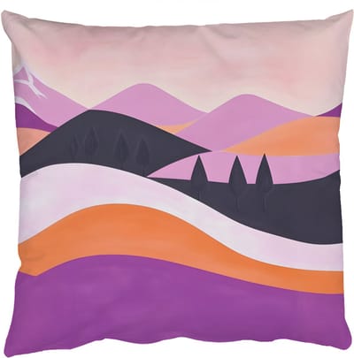 Sierkussens - Kussentjes Woonkamer - 50x50 cm - Abstract - Heuvels - Bomen - Groen