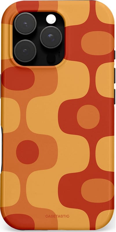 Casetastic hoesje geschikt voor Apple iPhone 16 Pro - MagSafe - Dubbellaagse bescherming - Vintage Rust - Fashion Case - Terracotta Goud