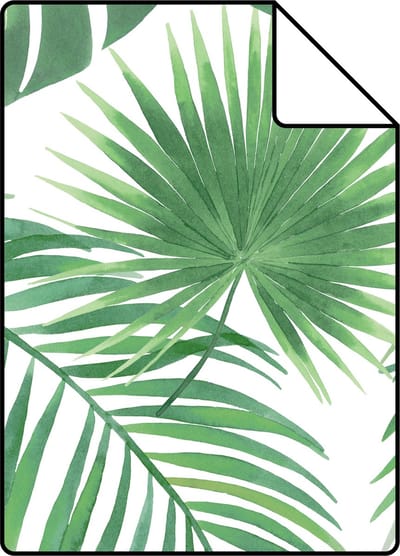 Proefstaal ESTAhome behang tropische bladeren groen - 26.5 x 21 cm - 139013-S