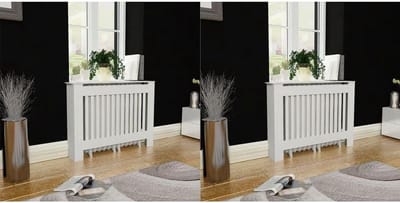 Radiatorbekleding - Verwarmingshoes - Decoreren Woonkamer - Met Opbergruimte - 112 cm - Wit