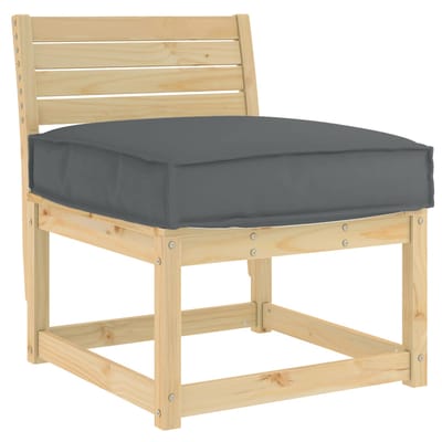 vidaXL - Kussen - Oxford - Stof - Antraciet - 60 - x - 60 - x - 12 - cm