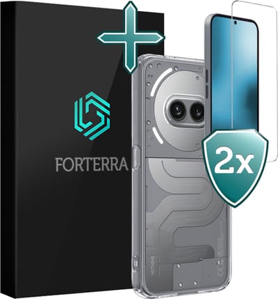 Hoesje Met 2x Screenprotector - Geschikt voor Nothing Phone (2a) - Sterk & Shockproof - Telefoon Hoes - Back Cover - Siliconen Case - Transparant