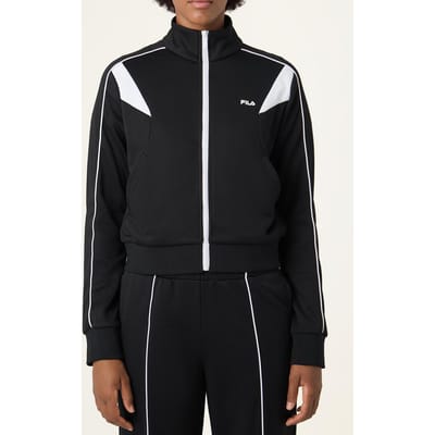 FILA Rivoli Regular Blocked Track Jacket Black-bright White Maat: XS | Sportkleding Outlet | Dames | Zwart