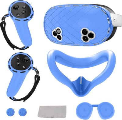 6-in-1 Siliconen Accessoires Set voor VR Headset - Beschermhoes, Face Interface en Controller Grips