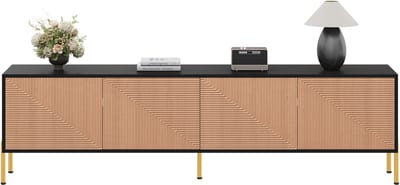 TV-meubel - 179x35x53.5 cm - Color-block Design - Uniek en Modern Model - Hout - Meerkleurig