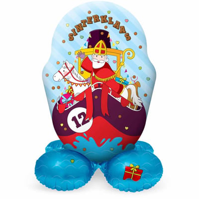 Folat - Staande Folieballon Sinterklaas - 72 cm - Welkom Sinterklaas - Sinterklaas versiering - Sinterklaas intocht - Sinterklaas en Piet -sinterklaas Cadeautjes