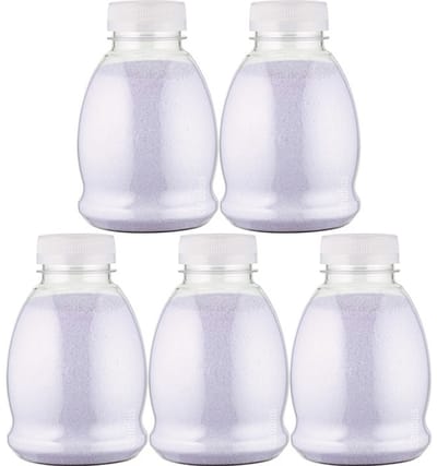 Scrubzout Lavendel - 375 gram - Fles met trasparante dop - set van 5 stuks - Hydraterende Lichaamsscrub