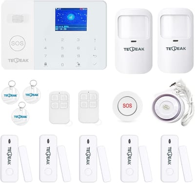 Draadloos Alarmsysteem - Huisbeveiliging Set - Object Beveiligen - GSM WiFi Connectiviteit - 19 x 17 x 9 cm - A4