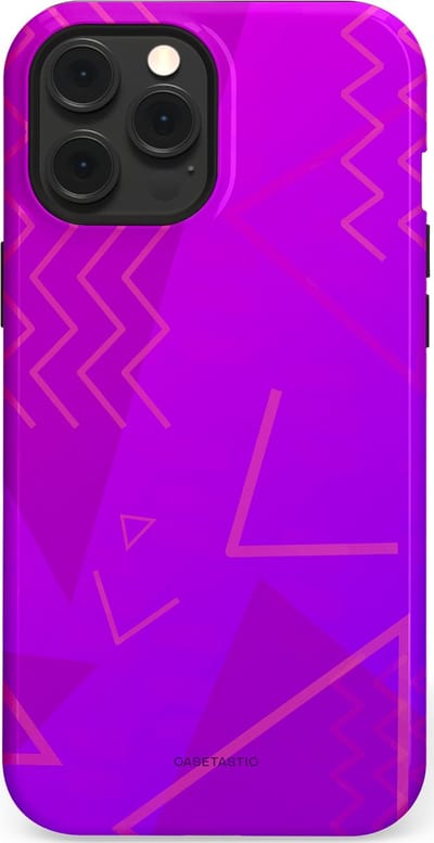 Casetastic Hoesje Geschikt voor Apple iPhone 12 Pro Max Magsafe - Stijlvolle Beschermende Duo-layer Case - Discowave