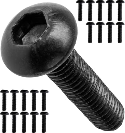 Panhead schroeven M6 x 20 mm - Zwart gereedschapsbestendig met lenskop - Ideaal voor motor en auto - ShopVlot