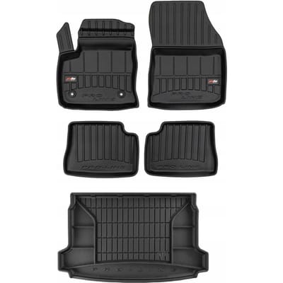 Frogum ProLine Luxe Voordeelset - Premium Automatenset + Kofferbakmat - Geschikt voor Jeep Avenger BEV (Electric) vanaf 2023 - Hoge laadvloer - Zwart