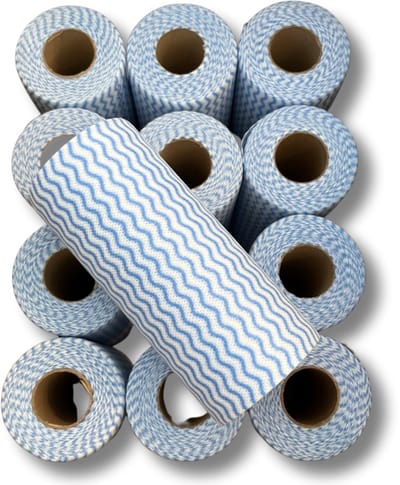 MAUS - 12 x 50 huishouddoekjes op rol - 600 schoonmaakdoekjes - blauw