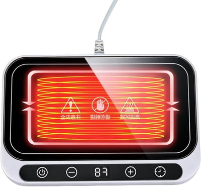 Bekerwarmer - Mokverwarmer - Dranken Warm Houden - 8 Temperatuurstanden - 20 x 13.5 cm - Wit