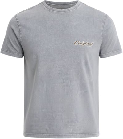 OMBRE T-shirt - Regular Fit - Katoen - Korte Mouw Grijs S