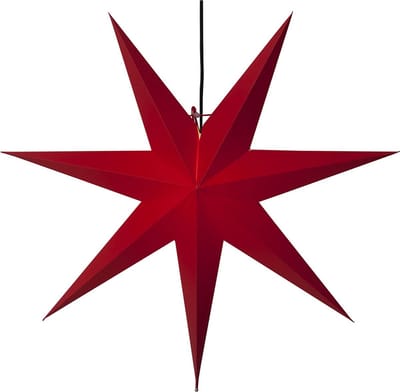 Star Trading Grote papieren sterlamp 'Rozen', netvoeding, E14-fitting, rood, Ø 70cm