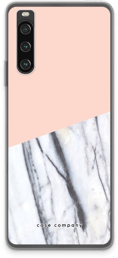 Case Company® - Hoesje geschikt voor Sony Xperia 10 IV hoesje - A touch of peach - Soft Cover Telefoonhoesje - Bescherming aan alle Kanten en Schermrand