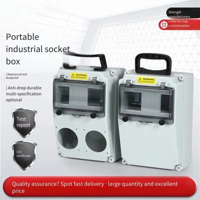 NONE Draagbare tijdelijke elektrische verdeelkast Drielaagse distributie Explosieveilige veiligheidsinspectie Mobiele kast 4 holes