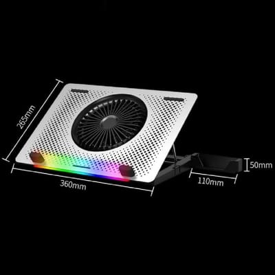 Laptop Koeler - Koelpad Notebook - Gaming - Aluminium Warmteafvoer - 12-17 inch - Zilver
