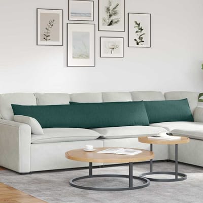 vidaXL - Zitkussens - 2 - st - Stof - Donkergroen - 200 - x - 40 - cm