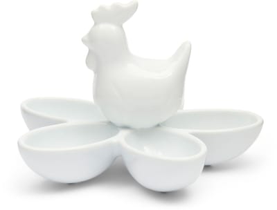 Riviera Maison Eierhouder paaskip Wit - Easter Eier schaaltje - Keramiek - (ØxH) 16x11