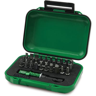 Dopsleutelset TOPTUL 1/4 31 stuks (SL,PH,PZ,TORX,SQ)