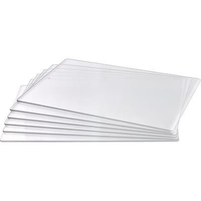 Snijplaten, 6 Stuks, 308 x 216 x 3 mm, Helder Polycarbonaat Materiaal, Stansplaten Compatibel met Stans- en Embossingmachine KM-1885, voor