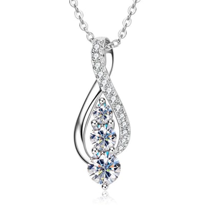 Lumici® Exclusive | GRA Gecertificeerde Lucky 8 Moissanite Ketting - 1.01 CTW - D VVS1 - Rhodium Plated S925 - Infinity Design - Voor Haar - Geluk & Liefde - Moederdag - Valentijnscadeau - Verrassing - Goud & Rhodium
