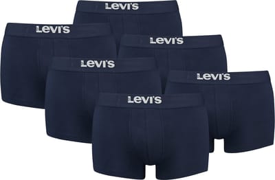 BOXERS 6-pack Levi's Solid Basic herenboxershorts, gemaakt van biologisch katoen