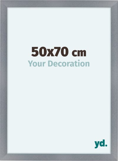 Your Decoration - Fotolijst 50x70 cm - MDF - Aluminium Geborsteld - Como