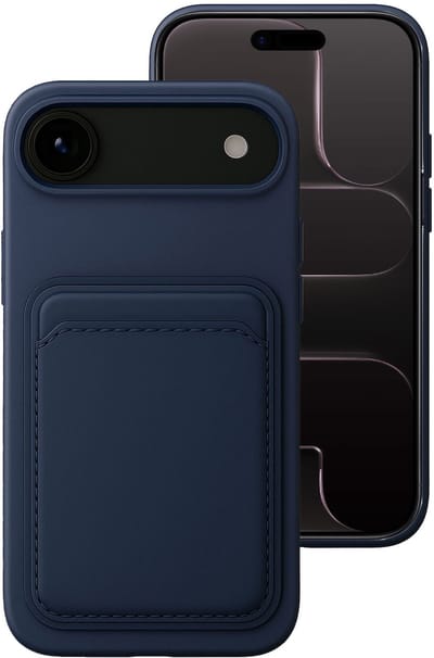 Hoesje geschikt voor iPhone Air / 17 Air Pasjes houder Hoesje - Portemonnee - Kaart houder - Blauw