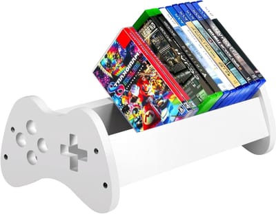 Universele Gameopslag voor PS5, PS4, PS3, Xbox en Switch - Organisator voor tot 32 Spellen, Wit en Ruimtebesparend