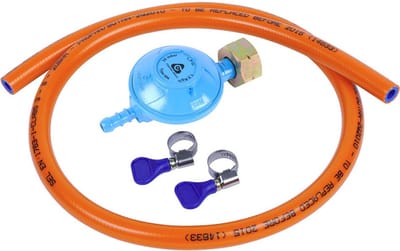 Camping Butaan/Propaan Gasslang installatie set - drukregelaar 30mbar universeel