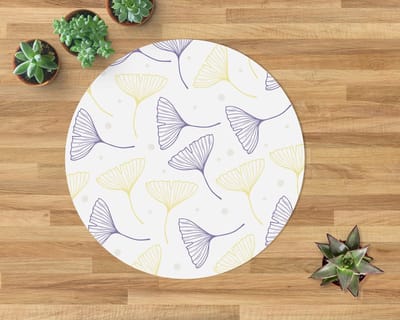 Coloray Vloerbeschermer - Esdoornzaadvleugels Stoel Mat - 100x100 cm - Veelkleurig Computer Stoel Mat - Vloerbeschermer Bureaustoelmat - Mótif Vloerbeschermer - Ronde Mat - Natuur Thema