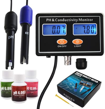 pH-EC geleidingsmeter met ATC en 00-140pH / 0~1999ms/cm - Waterkwaliteitstester voor aquarium en hydrocultuur