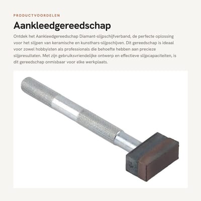 Dailygoods- Slijpschijfverband - Geschikt voor keramische/harsgebonden slijpschijven - Diamant slijpsteen - Duurzaam materiaal - Eenvoudig te bedienen - Hoge temperatuur/druk goedgekeurd - Slijpschijf