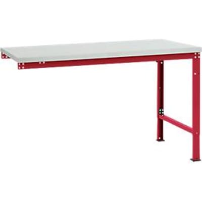 Manuflex aanbouwtafel UNIVERSAL Speciaal, tafelblad melamine, 1500 x 1000, robijnrood
